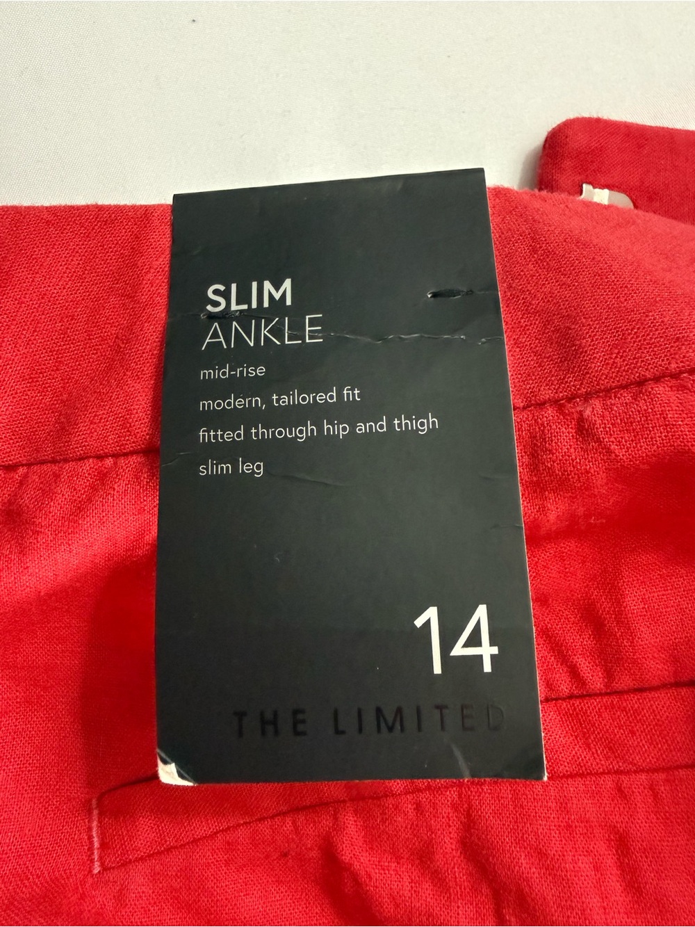 Women’s Red Casual Linen Blend Pants - Picture 6 of 10